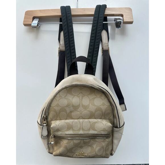Coach Handbags - Pre-Owned Coach Mini Backpack Beige